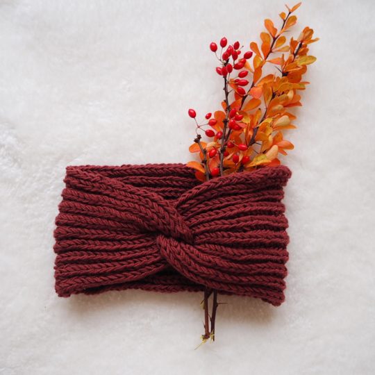 Merino čelenka Cardellino - kaštanová